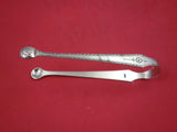 English Victorian Sterling Silver Sugar Tong by WC. fancy engraved handle 5 1/4"