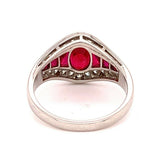 Platinum 2.79 Carat Finest Genuine Natural Ruby Ring (#J4865)