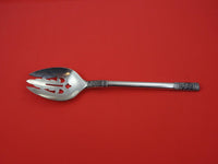 Aegean Weave Plain By Wallace Sterling Silver Pierced Serving Spoon orig. 8 7/8"