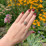 10k Rose Gold 5.10 Carat Genuine Natural Gold Vein Quartz Ring Size 9.25 #J6936