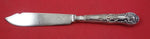 Queens by English Sterling Silver Fish Knife engraved blades 8 5/8"