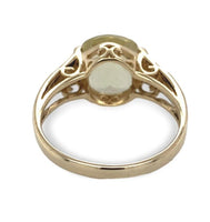 10k Yellow Gold Golden Lemon Genuine Quartz and Diamond Ring Size 7 (#J7085)