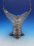 Dutch Sterling Silver Brides Basket with Cupid Motif 13" x 8" 22.4 ozt. (#7582)