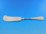 Brite-Cut by Unknown Sterling Silver Flat Handle Butter Spreader Twist Handle