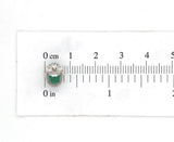 Platinum 1.48cttw Fine Genuine Natural Emerald Diamond Stud Earrings (#J6718)