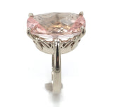 14k White Gold Large 10.85 Carat Genuine Natural Morganite Ring (#J6548)