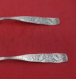 Orchids by Towle Sterling Silver Salad Serving Set 2pc BC Orchids in Bowl 9"