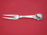 Cohr Sterling Silver Cold Meat Fork 2-tine with grapes 8 1/2"