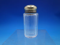 English Victorian Sterling Silver & Glass Dresser Jar Round London 1896 (#6631)