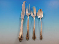 Chased Romantique by Alvin Sterling Silver Flatware Set for 8 Service 55 pcs