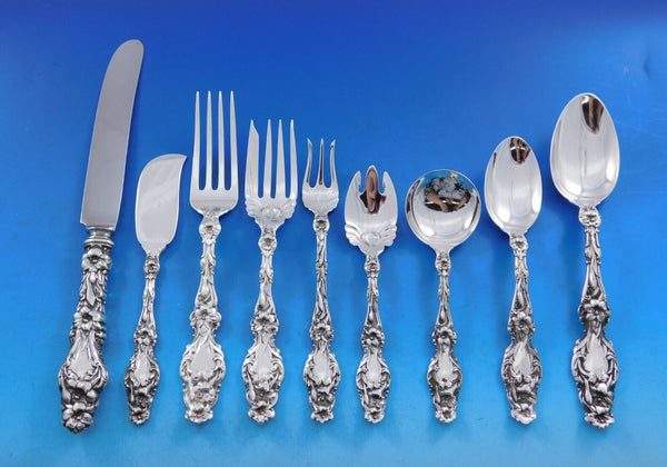 Lily by Whiting Sterling Silver Flatware Set for 8 Service 72 Pieces No Monogram