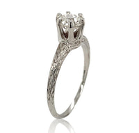 14k Antique .78ct Genuine Natural Diamond Engagement Ring w/ GIA Report (#J6743)