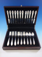 Pointed Antique R&B D&H Sterling Silver Flatware Set for 12 Service 48 Pieces
