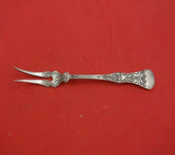 Flat Rose aka Rose by KA Rasmussen Norwegian Sterling Silver Lemon Fork 2-Tine