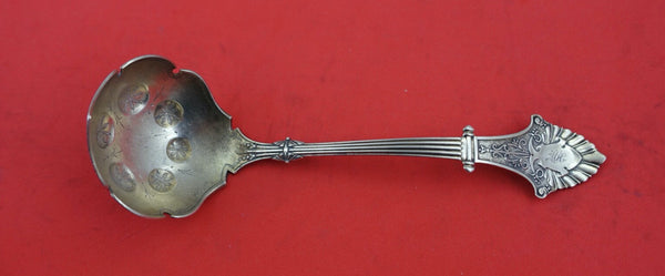 Louis XIV by Gorham Sterling Silver Sauce Ladle brite-cut stippled bowl 5 7/8"