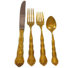 Cheryl Gold by Kirk Vermeil Sterling Silver Flatware Set 8 Service 35 Pieces