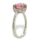 14k Gold 2.24ct Pink / Peach Genuine Natural Tourmaline Ring w/Diamonds #J7441