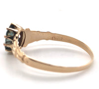 10k Yellow Gold .88ct Genuine Natural Montana Sapphire Ring Unheated (#7176)