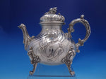 German 800 Silver Tea Pot #70892 Vintage Antique Shell Finial (#4038)