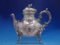 German 800 Silver Tea Pot #70892 Vintage Antique Shell Finial (#4038)