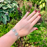 Sterling Kalo Ribbed Eight Link Bracelet Handwrought by Bjarne Axness (#J6840)
