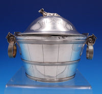 Gorham Sterling Silver Butter Dish Wash Tub Style w/ 3-D Cow Bug Handles (#7595)