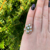 14k Yellow Gold 1.50 Carat TW Diamond Ring Bouquet of Flowers Size 6 (#J7015)