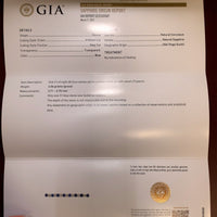 14k Yellow Gold Montana Sapphire and Pearl Bar Pin with GIA Report (#J5644)