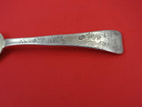 Lap Over Edge Acid Etched By Tiffany Sterling Place Soup Spoon w/ flowers  7"