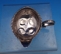 English Georgian Sterling Silver Sauce Boat Gadroon Rim Applied Handle (#7935)