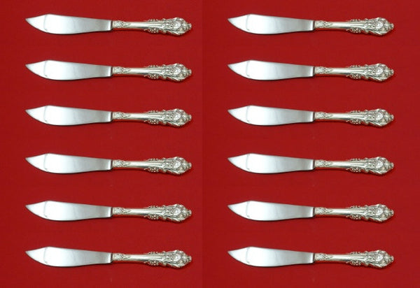 Sir Christopher by Wallace Sterling Silver Fish Knife Custom Set 12 pcs 8 1/4"