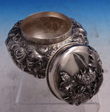 Chrysanthemum by Shiebler Sterling Silver Dresser Jar / Caddy #2286 (#8721)