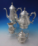 Rogers Sterling Silver Tea Set 4-Piece Coffee Tea Sugar Creamer (#5171)