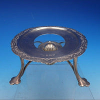 1902 Scottish Silver Oval Warming Stand with Burner and Chased Border (#4214)