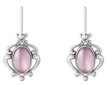 Georg Jensen Sterling 2019 Lilac Genuine Natural Quartz Earrings Jewelry #J4347
