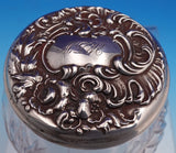 International Sterling Silver Cut Glass Dresser Jar #C173 2 3/4" x 3 1/4" #9239