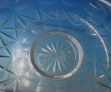Dutch Crystal Bowl w/Sterling Silver Beaded Style Handle 10 1/14" x 7 1/2" #5535