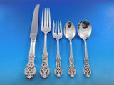 Primrose by International Sterling Silver Flatware Set 12 Dinner Service 62 pcs