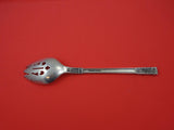 Aegean Weave Plain By Wallace Sterling Silver Pierced Serving Spoon orig. 8 7/8"