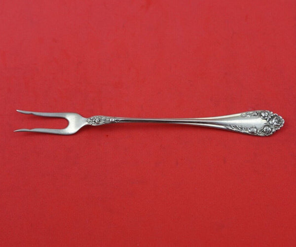 Rose by Wallace Sterling Silver Pickle Fork 2-Tine 6" Serving Silverware