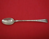 Lap Over Edge Acid Etched by Tiffany and Co Sterling Parfait Spoon Foliage 6"