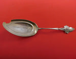 Wood and Hughes Sterling Silver Ice Cream Server Gold Washed Bright-Cut 10 3/8"