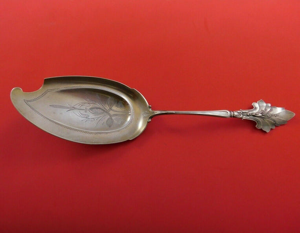 Wood and Hughes Sterling Silver Ice Cream Server Gold Washed Bright-Cut 10 3/8"