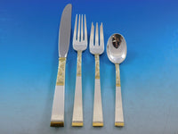 Golden Scroll by Gorham Sterling Silver Flatware Set Place size Service 57 Pcs