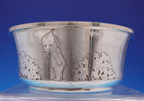 Matthews Co Sterling Silver Child's Set 2pc Plate Bowl Acid Etched Kewpies #9030