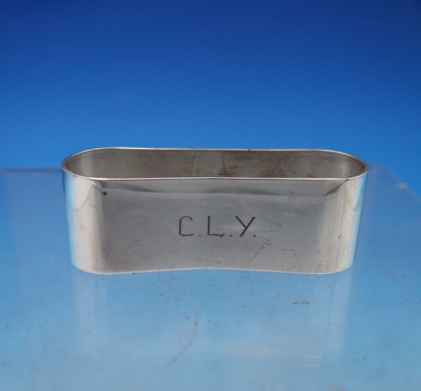 Sterling Silver Napkin Ring Plain Mongrammed C.L.Y. 2 5/8" x 3/4" x 7/8" (#6877)