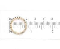 14k Yellow Gold Wedding Band with White Gold Center Size 5.75 Ring (#J6621)