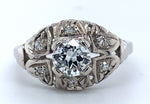 14k White Gold 1/2 Carat Genuine Natural Diamond Ring .61ct Jewelry (#2867)