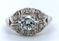 14k White Gold 1/2 Carat Genuine Natural Diamond Ring .61ct Jewelry (#2867)