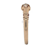 Victorian 14k Rose Gold Genuine Natural Diamond Belcher Ring Size 8 (#J7068)